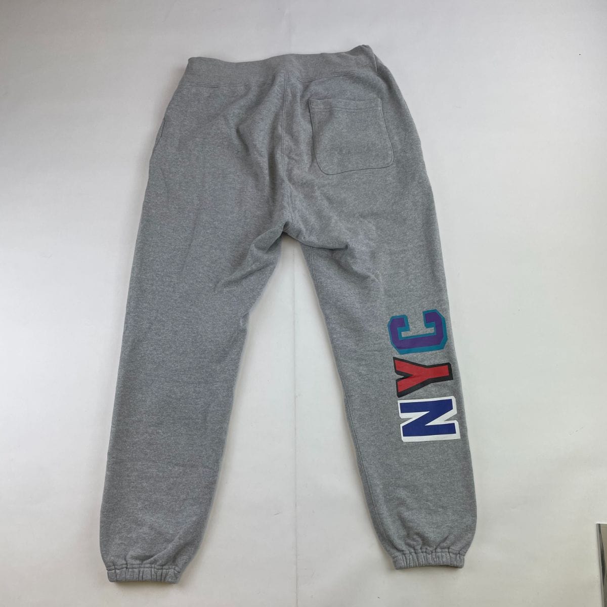 Bape NYC Ape Logo sweatpants Grey - SaruGeneral