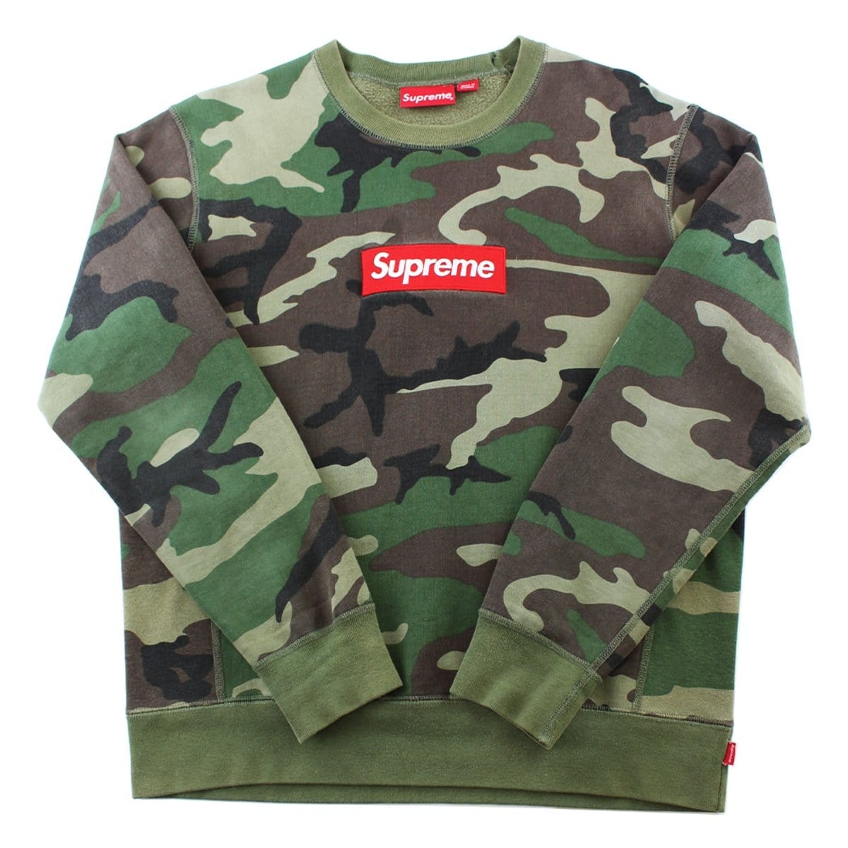 Supreme Box Logo Crewneck Woodland Camo - SaruGeneral