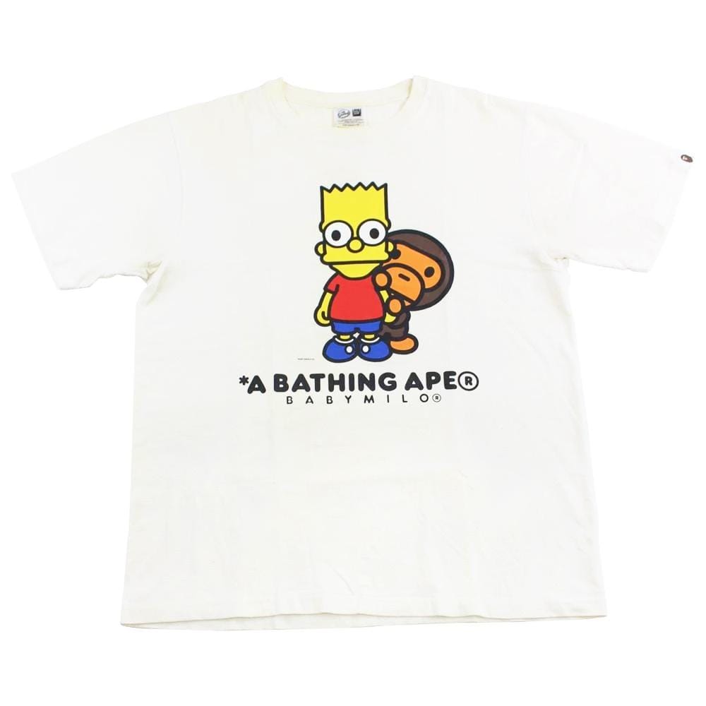 bape x simpsons bart tee white - SaruGeneral