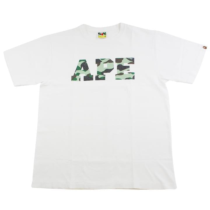 bape ape green camo tee white - SaruGeneral
