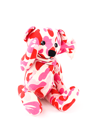 ours en peluche rose camouflage Bape ABC