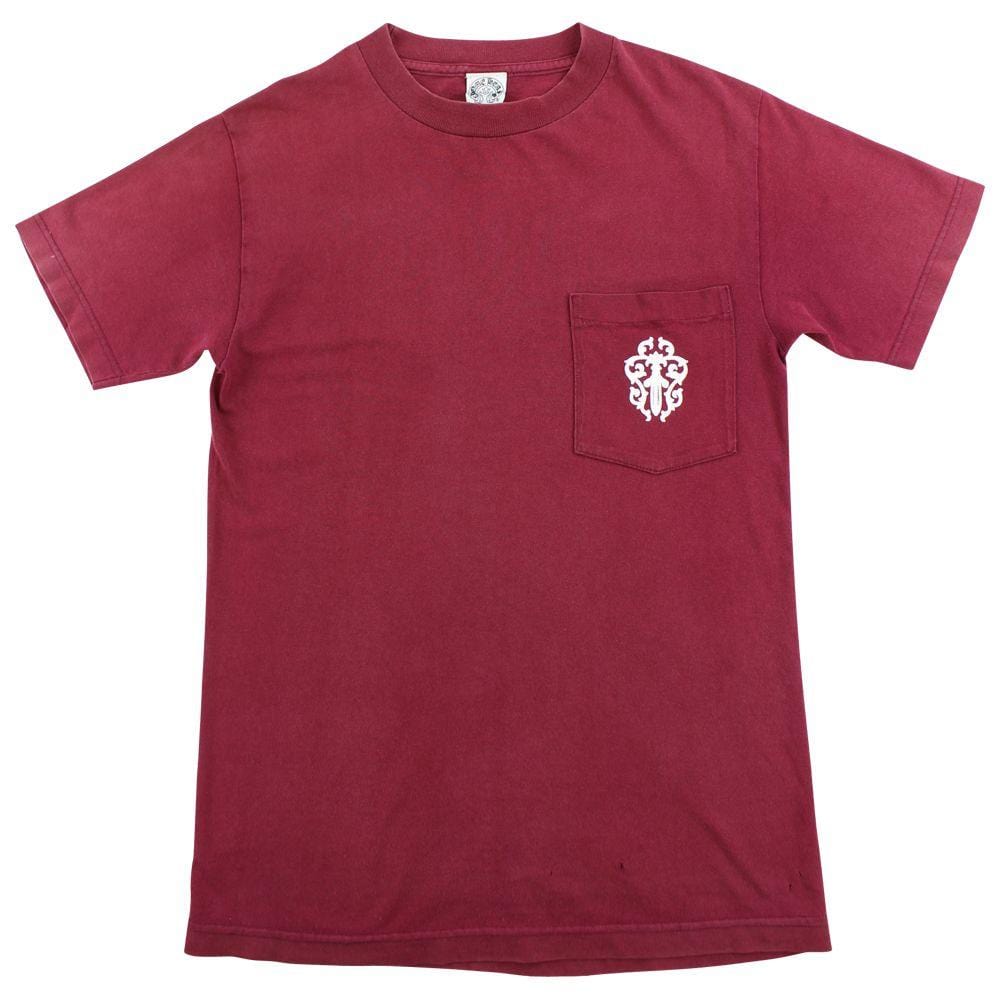 Chrome Hearts Dagger Pocket Tee Burgundy - SARUUK