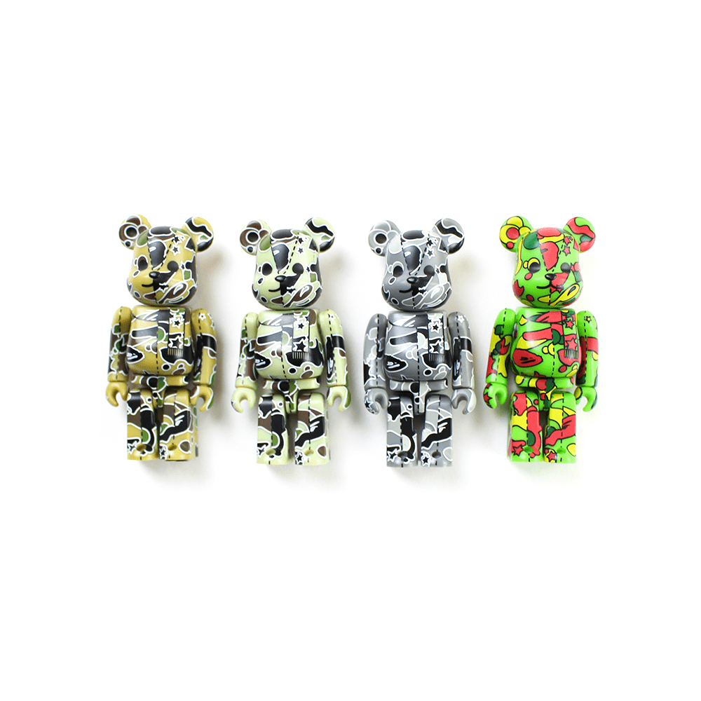 Bape Psyche Camo Bearbricks - SaruGeneral