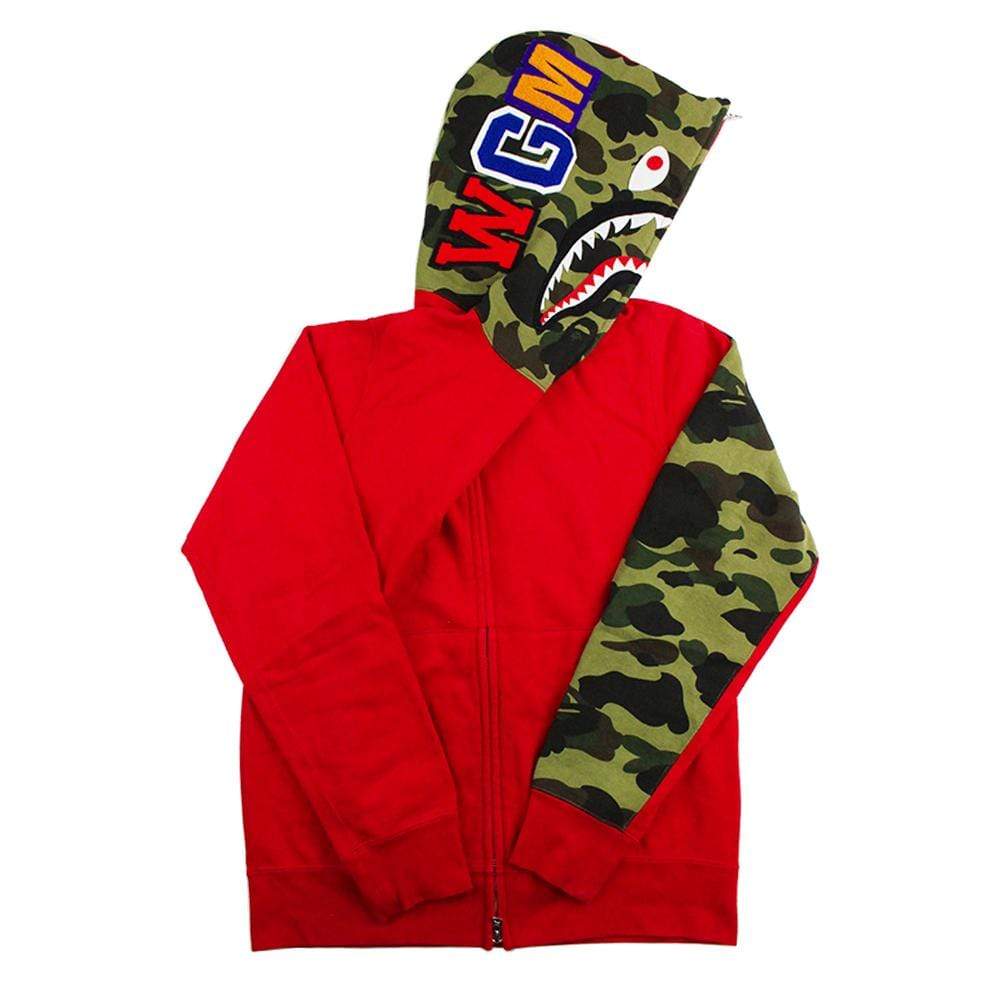 Bape Red Half 1st Green Camo Shark - SaruGeneral