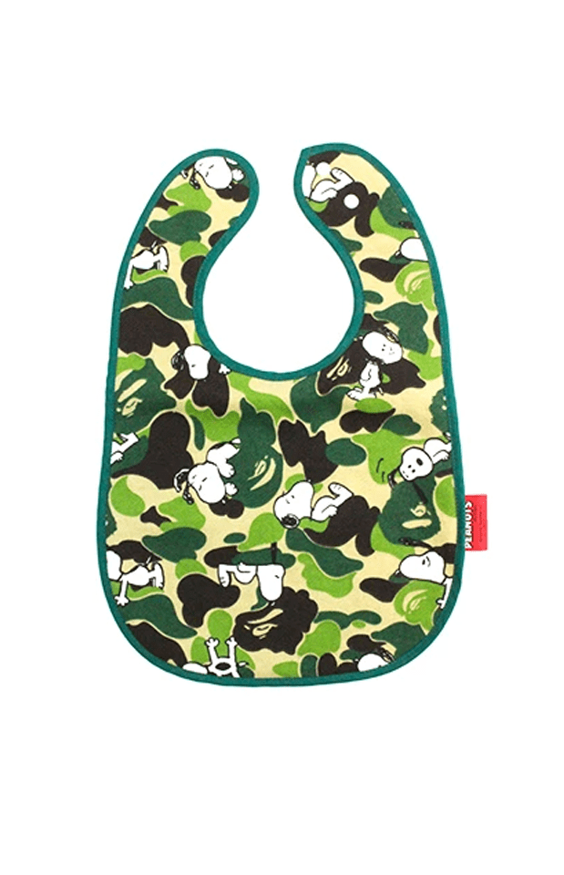 Bape x Peanuts Green Camo Snoopy Bib - SaruGeneral