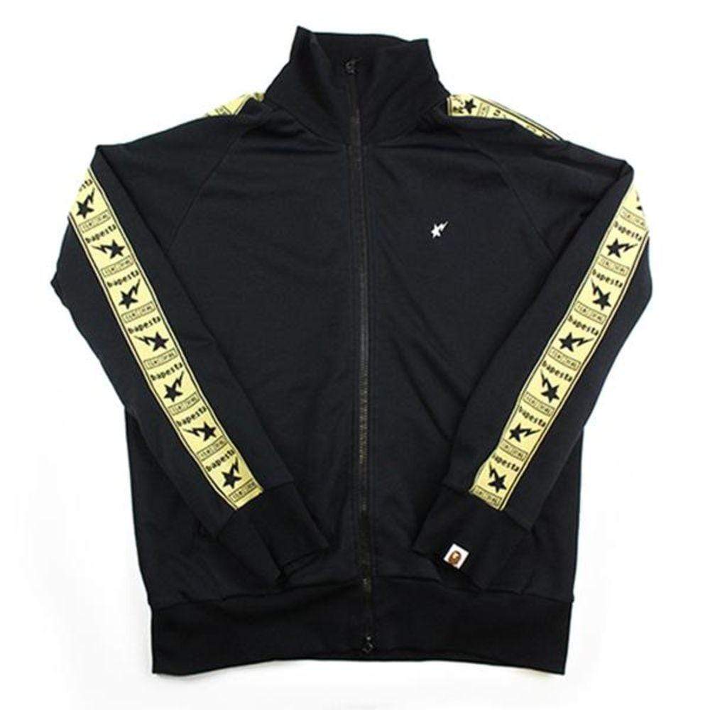Bapesta Strip Zip Up Jacket Black - SaruGeneral
