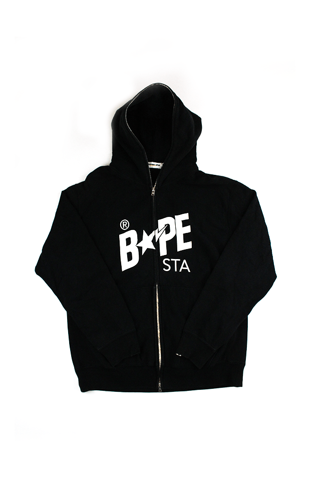 Bape Bapesta Full Zip Hoodie Black - SaruGeneral