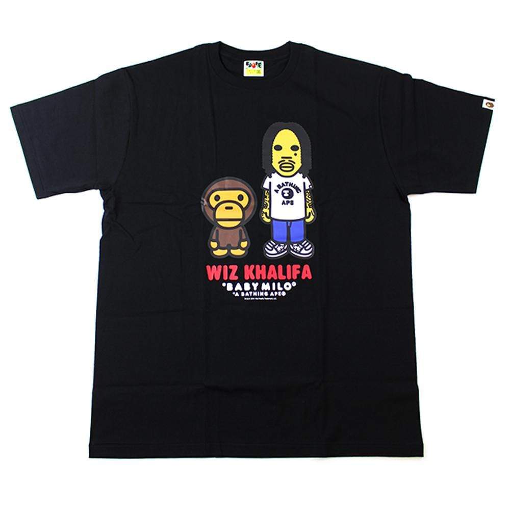 Bape x Wiz Khalifa Baby Milo Tee Black - SaruGeneral